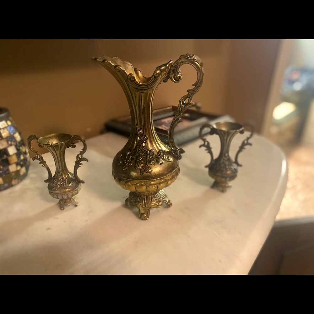 Vintage Victorian era water cans, set of 3